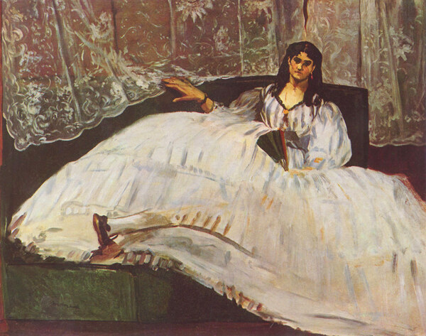 Lady with fan by Manet